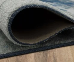 Fusion Blue & Gray Abstract Area Rug, (2' X 6') -Cuisinart Store 810600790 A8 5