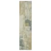 Fusion Tan & Beige Abstract Area Rug, (2' X 6')