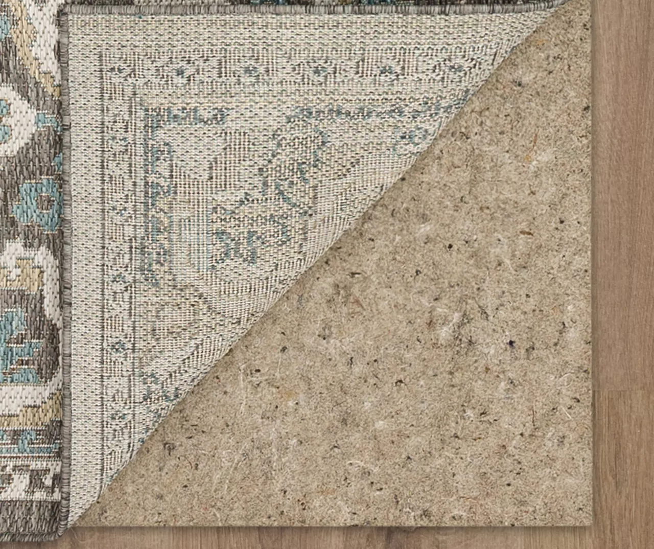 Coastal Desire Light Gray & Turquoise Ornamental Outdoor Area Rug, (2.5' X 6') 3 Coastal Desire Light Gray & Turquoise Ornamental Outdoor Area Rug, (2.5' X 6') - Image 3