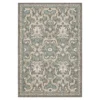 Coastal Desire Light Gray & Turquoise Ornamental Outdoor Area Rug, (5' 3" X 7.5')