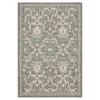 Coastal Desire Light Gray & Turquoise Ornamental Outdoor Area Rug, (8' X 10')