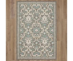 Coastal Desire Light Gray & Turquoise Ornamental Outdoor Area Rug, (8' X 10') 9 Coastal Desire Light Gray & Turquoise Ornamental Outdoor Area Rug, (8' X 10') -Cuisinart Store 810600832 A0 2