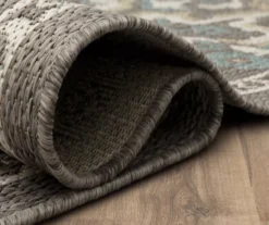 Coastal Desire Light Gray & Turquoise Ornamental Outdoor Area Rug, (8' X 10') 13 Coastal Desire Light Gray & Turquoise Ornamental Outdoor Area Rug, (8' X 10') -Cuisinart Store 810600832 A8 5