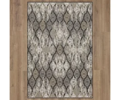 Paradise Grove Dark Gray & Tan Arabesque Outdoor Area Rug, (4' X 5.5') -Cuisinart Store 810600838 A0 2