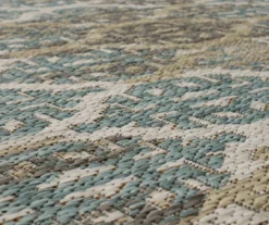 Paradise Grove Light Gray & Turquoise Arabesque Outdoor Area Rug, (2.5' X 6') -Cuisinart Store 810600841 A8 3