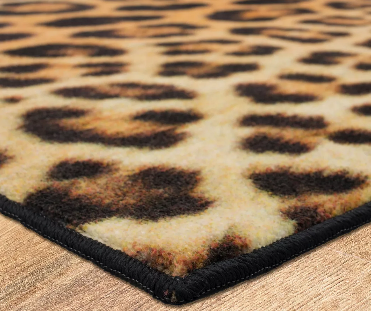 Yellow & Black Leopard Print Area Rug, (4' X 6') 2 Yellow & Black Leopard Print Area Rug, (4' X 6') - Image 2