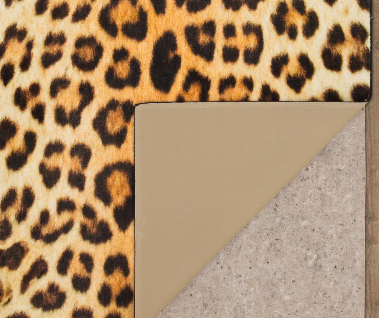 Yellow & Black Leopard Print Area Rug, (4' X 6') 4 Yellow & Black Leopard Print Area Rug, (4' X 6') - Image 4