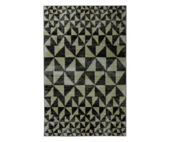 Orla Black & Off-White Geometric Area Rug, (5' X 8')