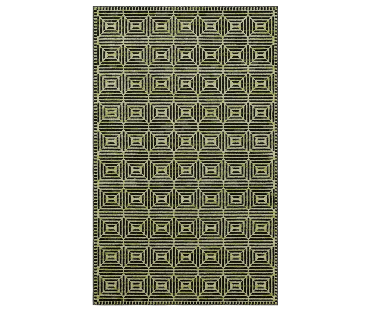 Arostrand Black & Gray Geometric Linework Area Rug, (5' X 8') 1 Arostrand Black & Gray Geometric Linework Area Rug, (5' X 8')