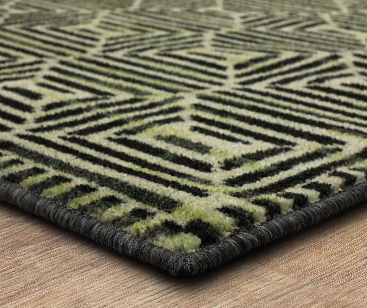 Arostrand Black & Gray Geometric Linework Area Rug, (5' X 8') 2 Arostrand Black & Gray Geometric Linework Area Rug, (5' X 8') - Image 2