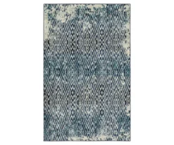 Maisie Navy & White Geometric Area Rug, (2' X 3' 4")
