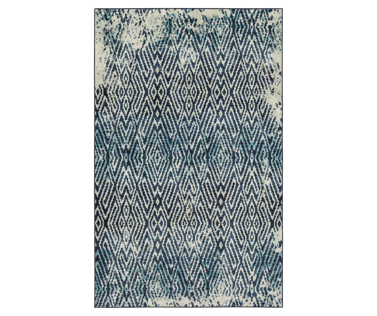 Maisie Navy & White Geometric Area Rug, (2' X 3' 4") 1 Maisie Navy & White Geometric Area Rug, (2' X 3' 4")