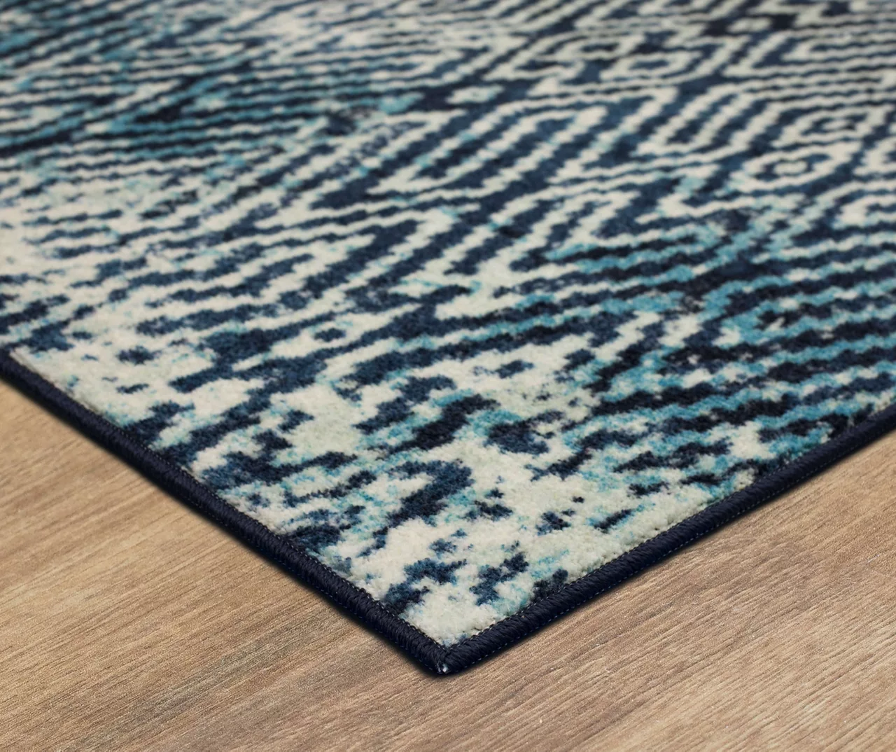 Maisie Navy & White Geometric Area Rug, (2' X 3' 4") 2 Maisie Navy & White Geometric Area Rug, (2' X 3' 4") - Image 2