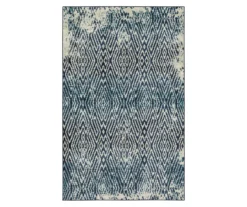 Maisie Navy & White Geometric Area Rug, (2.5' X 4' 2")