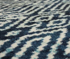 Maisie Navy & White Geometric Area Rug, (2.5' X 4' 2") -Cuisinart Store 810600920 A8 3