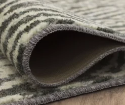 Maisie Gray & White Geometric Area Rug, (2' X 10') -Cuisinart Store 810600933 A8 5