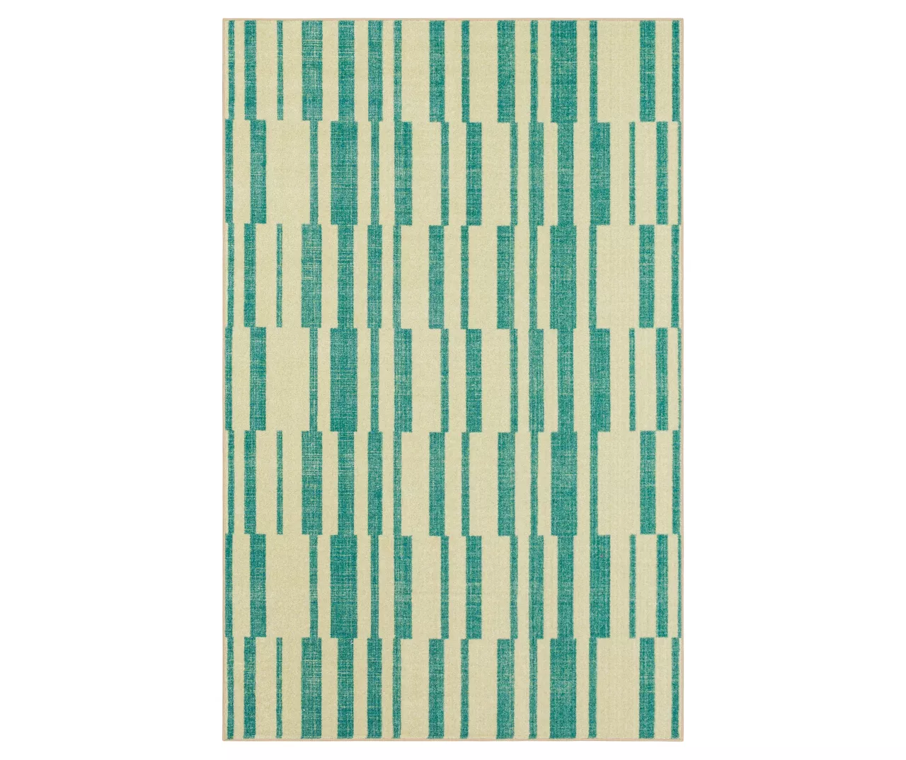 Augusta Light Blue & Beige Offset Stripe Area Rug, (5' X 8') 1 Augusta Light Blue & Beige Offset Stripe Area Rug, (5' X 8')