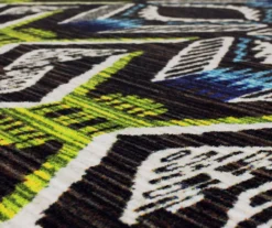 Celinda Blue, Green & Black Geo Area Rug, (2.5' X 10') 13 Celinda Blue, Green & Black Geo Area Rug, (2.5' X 10') -Cuisinart Store 810600974 A8 3 1