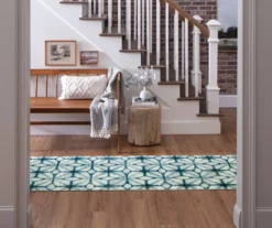 Elyzabeth Blue & White Lattice Area Rug, (2.5' X 10') -Cuisinart Store 810600981 A0 3