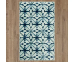 Elyzabeth Blue & White Lattice Area Rug, (3' X 5') -Cuisinart Store 810600982 A0 2