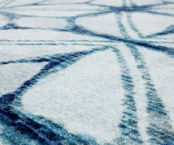 Elyzabeth Blue & White Lattice Area Rug, (3' X 5') -Cuisinart Store 810600982 A8 3