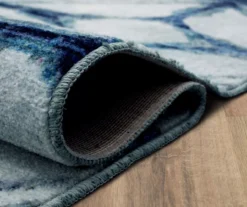 Elyzabeth Blue & White Lattice Area Rug, (3' X 5') -Cuisinart Store 810600982 A8 5