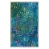 Rowland Teal & Green Ornamental Floral Area Rug, (5' X 8')