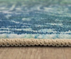 Rowland Teal & Green Ornamental Floral Area Rug, (5' X 8') 15 Rowland Teal & Green Ornamental Floral Area Rug, (5' X 8') -Cuisinart Store 810601011 A8 4