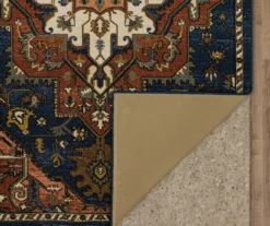 Tethys Navy & Brown Ornamental Accent Rug, (20" X 34") 11 Tethys Navy & Brown Ornamental Accent Rug, (20" X 34") -Cuisinart Store 810601023 A8 2