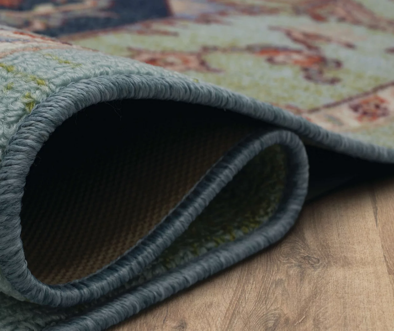 Tethys Green & Blue Ornamental Area Rug, (2' X 8') 8 Tethys Green & Blue Ornamental Area Rug, (2' X 8') - Image 8