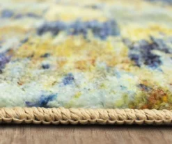 Warrick Tan & Blue Abstract Area Rug, (2' X 8') -Cuisinart Store 810601032 A8 4