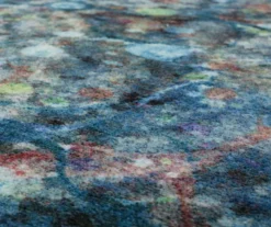 Blue & Multi-Color Layered Marble Area Rug, (2' X 8') -Cuisinart Store 810601069 A8 3