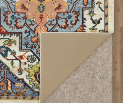 Tethys Blue & Peach Ornamental Accent Rug, (20" X 34") -Cuisinart Store 810601105 A8 2