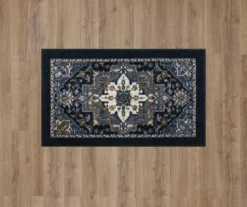 Tethys Navy & Charcoal Ornamental Accent Rug, (20" X 34") 10 Tethys Navy & Charcoal Ornamental Accent Rug, (20" X 34") -Cuisinart Store 810601110 A0 2