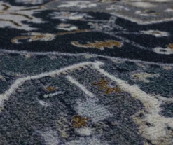 Tethys Navy & Charcoal Ornamental Accent Rug, (20" X 34") 13 Tethys Navy & Charcoal Ornamental Accent Rug, (20" X 34") -Cuisinart Store 810601110 A8 3