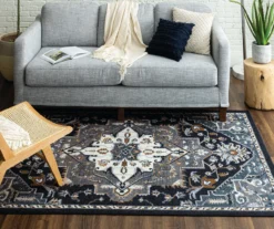 Tethys Navy & Charcoal Ornamental Area Rug, (5' X 8') -Cuisinart Store 810601112 A0 3