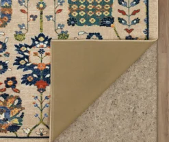 Queensbury Beige & Navy Ornamental Floral Area Rug, (2' X 8') 9 Queensbury Beige & Navy Ornamental Floral Area Rug, (2' X 8') -Cuisinart Store 810601121 A8 2