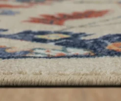 Queensbury Beige & Navy Ornamental Floral Area Rug, (2' X 8') 12 Queensbury Beige & Navy Ornamental Floral Area Rug, (2' X 8') -Cuisinart Store 810601121 A8 4