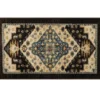 Akron Brown & Beige Geometric Accent Rug, (20" X 34")