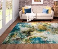Shoreline Water Blue & Brown Abstract Area Rug, (5' X 8') 16 Shoreline Water Blue & Brown Abstract Area Rug, (5' X 8') -Cuisinart Store 810601151 A0 3