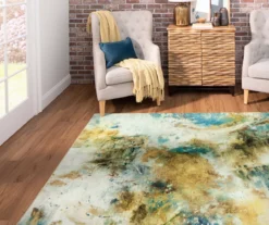 Shoreline Water Blue & Brown Abstract Area Rug, (5' X 8') 17 Shoreline Water Blue & Brown Abstract Area Rug, (5' X 8') -Cuisinart Store 810601151 A0 4