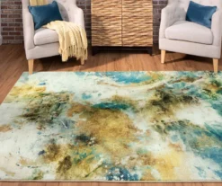 Shoreline Water Blue & Brown Abstract Area Rug, (5' X 8') 21 Shoreline Water Blue & Brown Abstract Area Rug, (5' X 8') -Cuisinart Store 810601151 A0 6