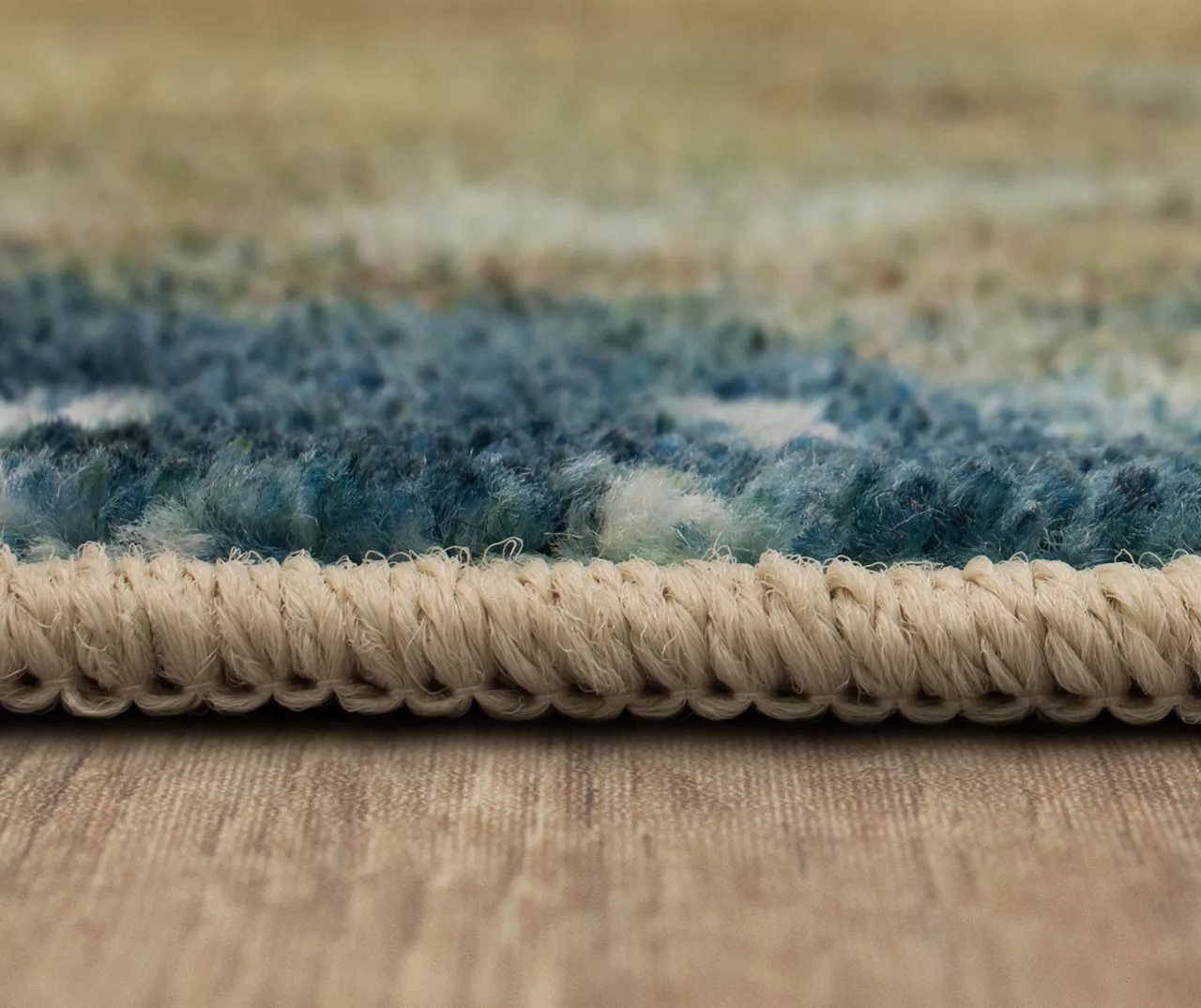 Shoreline Water Blue & Brown Abstract Area Rug, (5' X 8') 8 Shoreline Water Blue & Brown Abstract Area Rug, (5' X 8') - Image 8