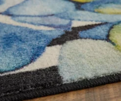 Blue & Black Floral & Stripe Mix Area Rug -Cuisinart Store 810601164 A8 4