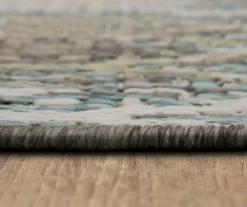 Paradise Grove Light Gray & Turquoise Arabesque Outdoor Area Rug, (8' X 10') -Cuisinart Store 810601166 A8 4