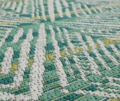 Poolside Diamond Teal & Green Outdoor Area Rug, (8' X 10') -Cuisinart Store 810601178 A8 3