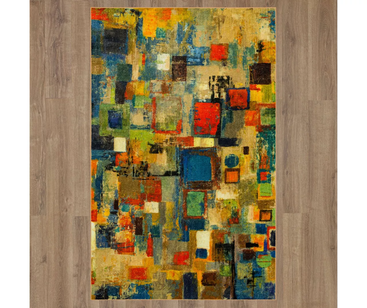Saratoga Tan & Multi-Color Abstract Area Rug, (5' X 8') 3 Saratoga Tan & Multi-Color Abstract Area Rug, (5' X 8') - Image 3