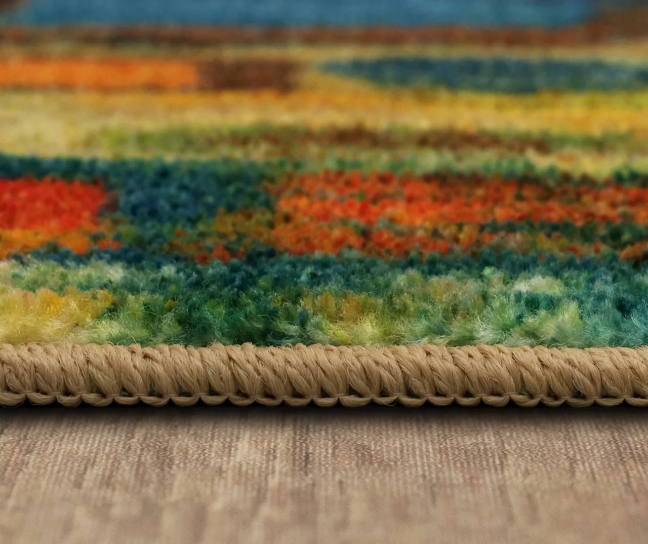 Saratoga Tan & Multi-Color Abstract Area Rug, (5' X 8') 7 Saratoga Tan & Multi-Color Abstract Area Rug, (5' X 8') - Image 7