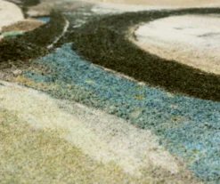 Canvas Rings Aqua & Beige Abstract Area Rug, (5' X 8') -Cuisinart Store 810601216 A8 3