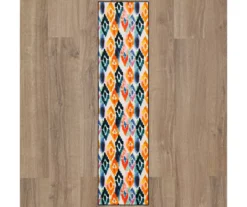 Dark Orange & Navy Watercolor Ikat Area Rug, (2' X 8') 10 Dark Orange & Navy Watercolor Ikat Area Rug, (2' X 8') -Cuisinart Store 810601229 A0 2